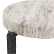 Safavieh Yaroslava Marble and Iron Accent Table in Gray / Black
