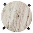 Safavieh Yaroslava Marble and Iron Accent Table in Gray / Black