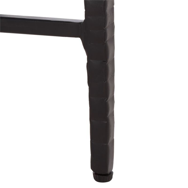 Safavieh Yaroslava Marble and Iron Accent Table in Gray / Black