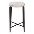 Safavieh Yaroslava Marble and Iron Accent Table in Gray / Black