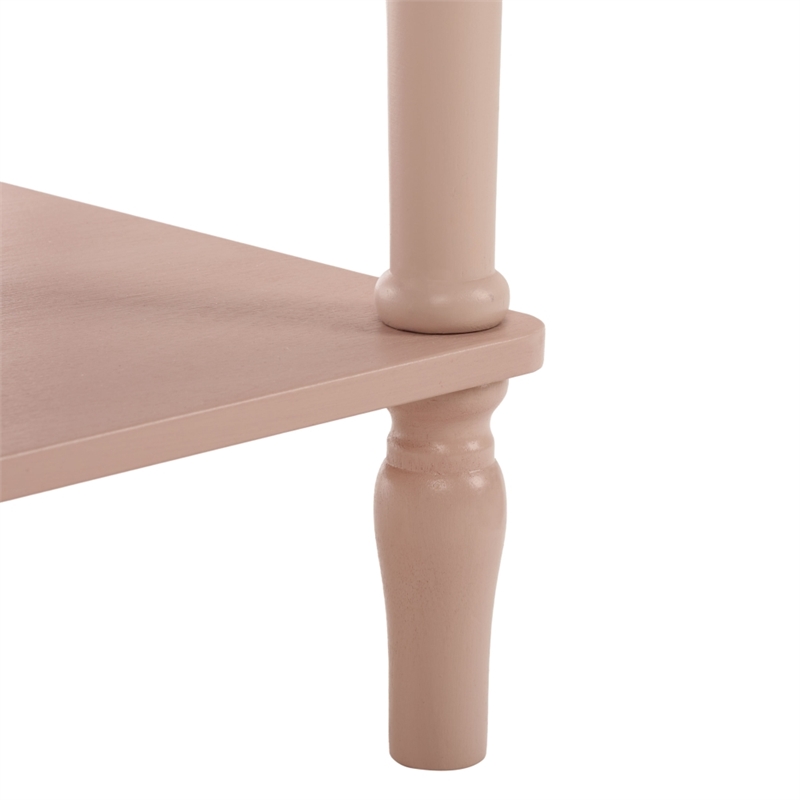 Safavieh Haven 1 Wood Top Drawer Accent Table in Pink