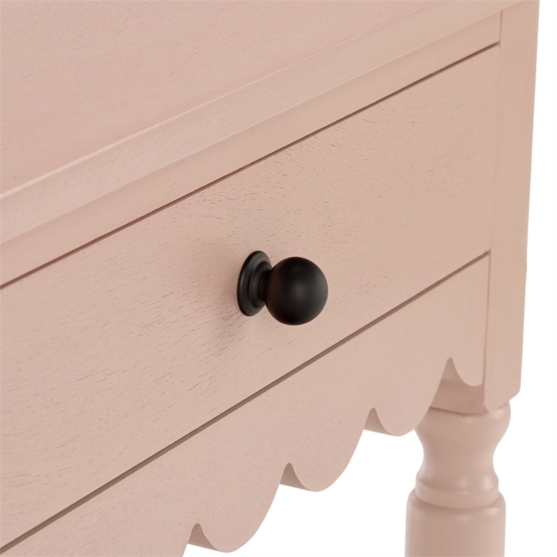 Safavieh Haven 1 Wood Top Drawer Accent Table in Pink