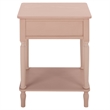 Safavieh Haven 1 Wood Top Drawer Accent Table in Pink