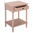 Safavieh Haven 1 Wood Top Drawer Accent Table in Pink