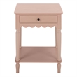 Safavieh Haven 1 Wood Top Drawer Accent Table in Pink