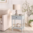 Safavieh Haven 1 Wood Top Drawer Accent Table in Gray