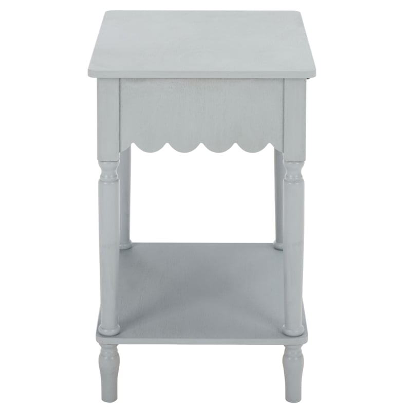 Safavieh Haven 1 Wood Top Drawer Accent Table in Gray