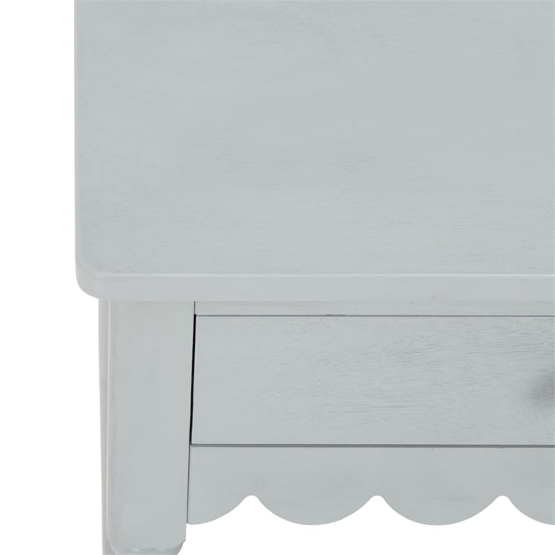 Safavieh Haven 1 Wood Top Drawer Accent Table in Gray