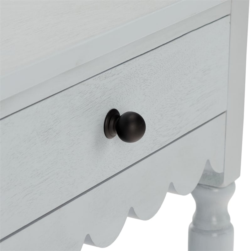 Safavieh Haven 1 Wood Top Drawer Accent Table in Gray