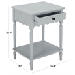 Safavieh Haven 1 Wood Top Drawer Accent Table in Gray