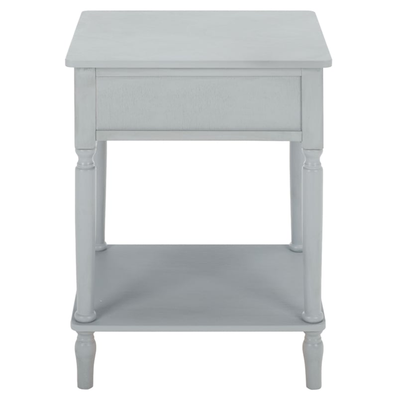 Safavieh Haven 1 Wood Top Drawer Accent Table in Gray