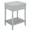 Safavieh Haven 1 Wood Top Drawer Accent Table in Gray