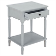 Safavieh Haven 1 Wood Top Drawer Accent Table in Gray