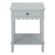 Safavieh Haven 1 Wood Top Drawer Accent Table in Gray