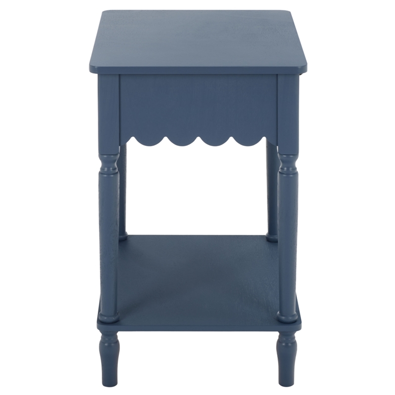 Safavieh Haven 1 Wood Top Drawer Accent Table in Blue