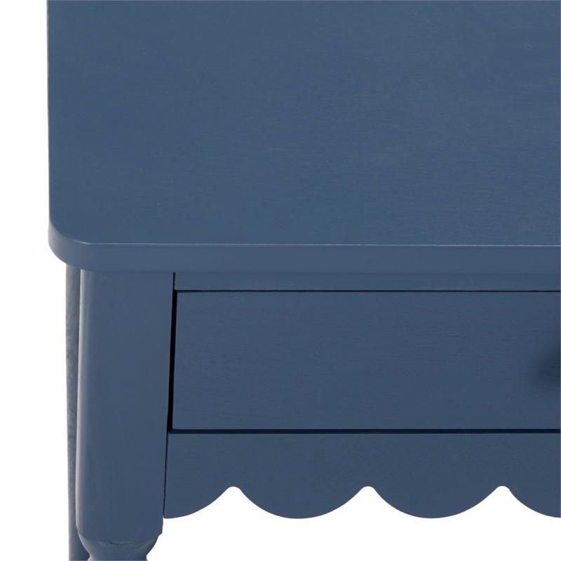 Safavieh Haven 1 Wood Top Drawer Accent Table in Blue