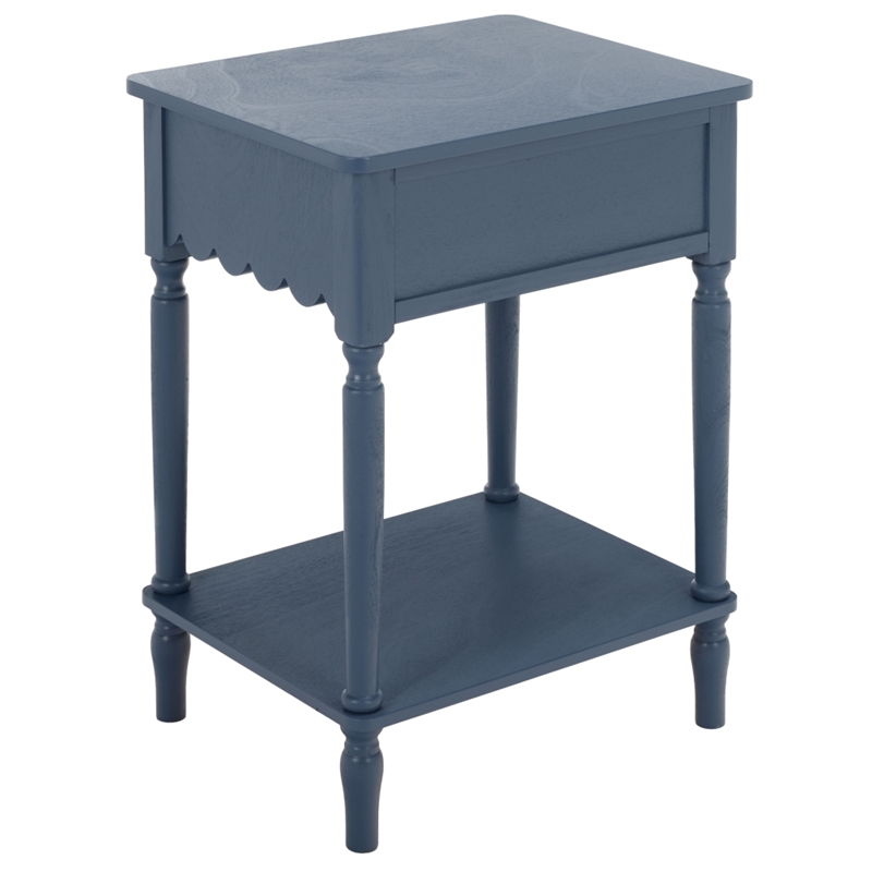 Safavieh Haven 1 Wood Top Drawer Accent Table in Blue