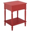 Safavieh Haven 1 Wood Top Drawer Accent Table in Red