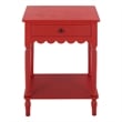 Safavieh Haven 1 Wood Top Drawer Accent Table in Red
