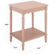 Safavieh Haven Wood Accent Table in Pink