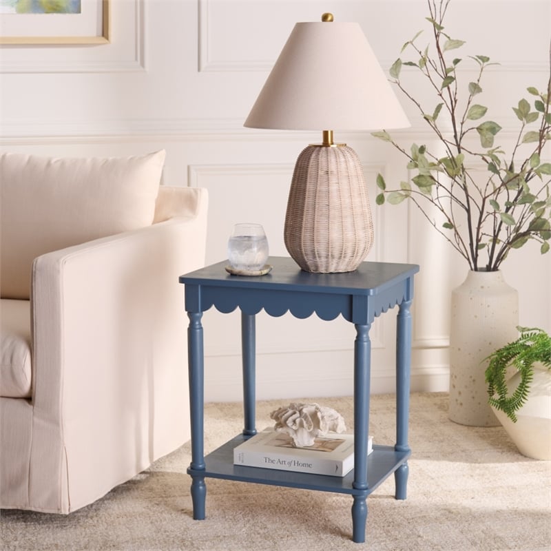 Safavieh Haven Wood Accent Table in Blue