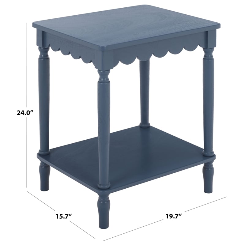 Safavieh Haven Wood Accent Table in Blue