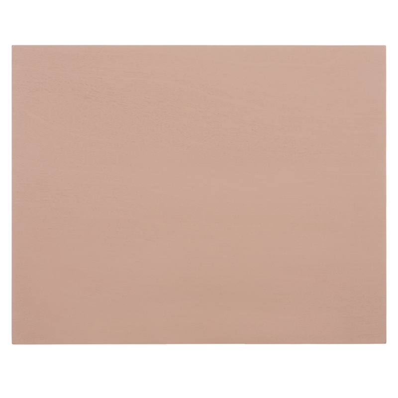 Safavieh Litith Square Wave Wood Accent Table in Pink