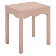 Safavieh Litith Square Wave Wood Accent Table in Pink