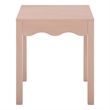 Safavieh Litith Square Wave Wood Accent Table in Pink
