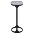 Safavieh Daedalus Round Iron and Marble Drink Accent Table in Gray /Black