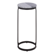 Safavieh Daedalus Round Iron and Marble Drink Accent Table in Gray /Black