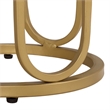 Safavieh Daveigh Round Iron and Marble Drink Accent Table in White / Gold