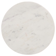 Safavieh Daxton Round Iron and Marble Drink Accent Table in White / Black