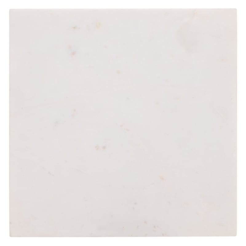 Safavieh Devota Square Iron and Marble Drink Accent Table in White / Gold