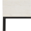 Safavieh Dimitar Square Iron and Marble Drink Accent Table White / Black