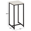 Safavieh Dimitar Square Iron and Marble Drink Accent Table White / Black