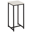 Safavieh Dimitar Square Iron and Marble Drink Accent Table White / Black