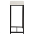 Safavieh Dimitar Square Iron and Marble Drink Accent Table White / Black