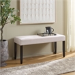 Safavieh Parkside Wood and Fabric Dining Bench in Cream / Black