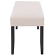 Safavieh Parkside Wood and Fabric Dining Bench in Cream / Black