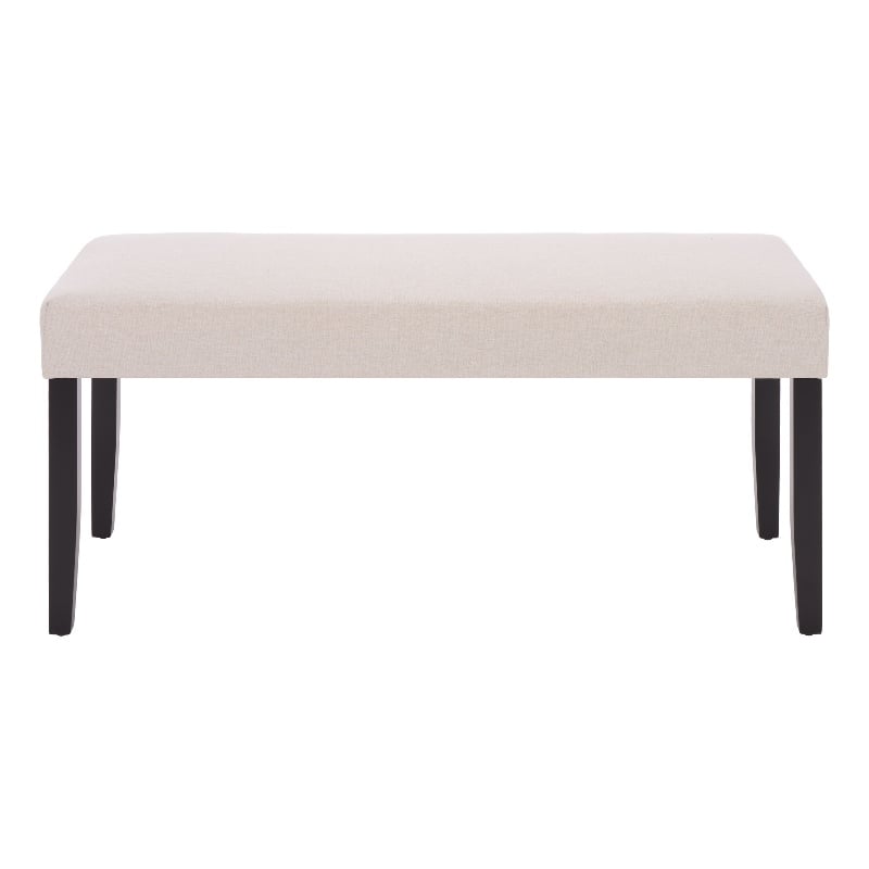 Safavieh Parkside Wood and Fabric Dining Bench in Cream / Black