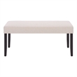 Safavieh Parkside Wood and Fabric Dining Bench in Cream / Black