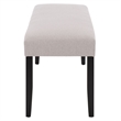 Safavieh Parkside Wood and Fabric Dining Bench in Light Gray / Black