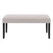 Safavieh Parkside Wood and Fabric Dining Bench in Light Gray / Black