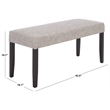 Safavieh Parkside Wood and Fabric Dining Bench in Tan / Black