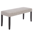 Safavieh Parkside Wood and Fabric Dining Bench in Tan / Black