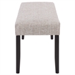 Safavieh Parkside Wood and Fabric Dining Bench in Tan / Black