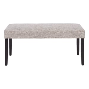 Safavieh Parkside Wood and Fabric Dining Bench in Tan / Black