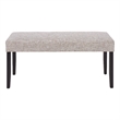 Safavieh Parkside Wood and Fabric Dining Bench in Tan / Black