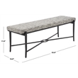 Safavieh Zhanna Iron Bench Cushion in Navy / Black